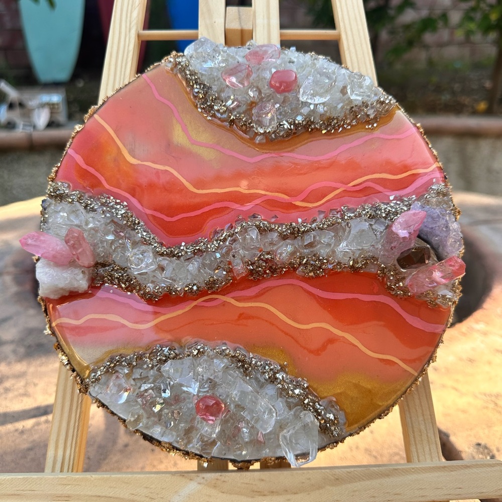 Geode Lazy Susan Sunset